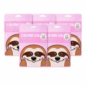 (5) The Crème Shop Slow Down, Skin! Animated Sloth Face Masks Infused w/ Rose